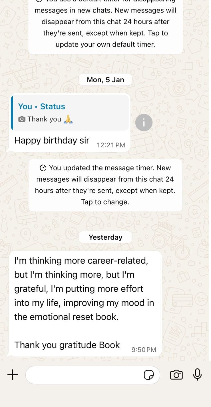 WhatsApp message from the community 12